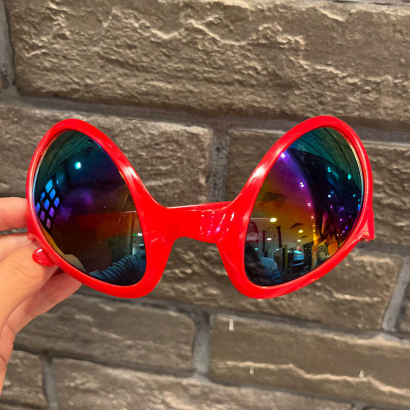 2024 New Alien Sun Glasses Funny Holiday Party Sunglasses Halloween Adults Kid Party Supplies Rainbow Lenses ET Sun Glasses