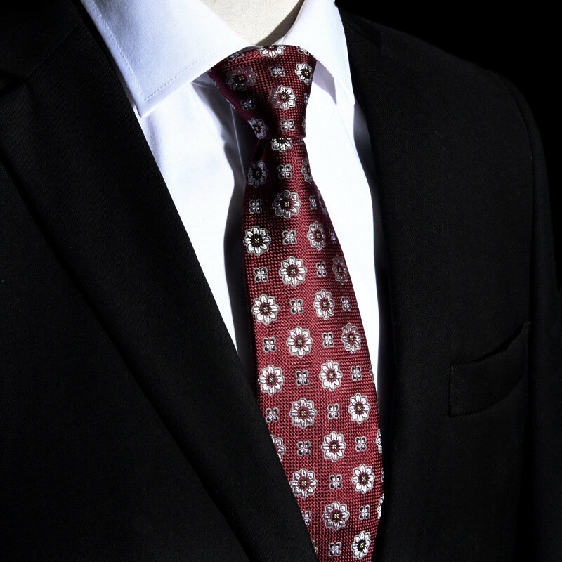 Cravatte da 8 Cm per uomo abito formale a righe Business carriera matrimonio 100% seta