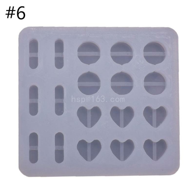 Geometry Filler Moulds Resin Casting Molds Silicone Mould Keychain Decorative Pendant Ornament Mold for DIY Crafts