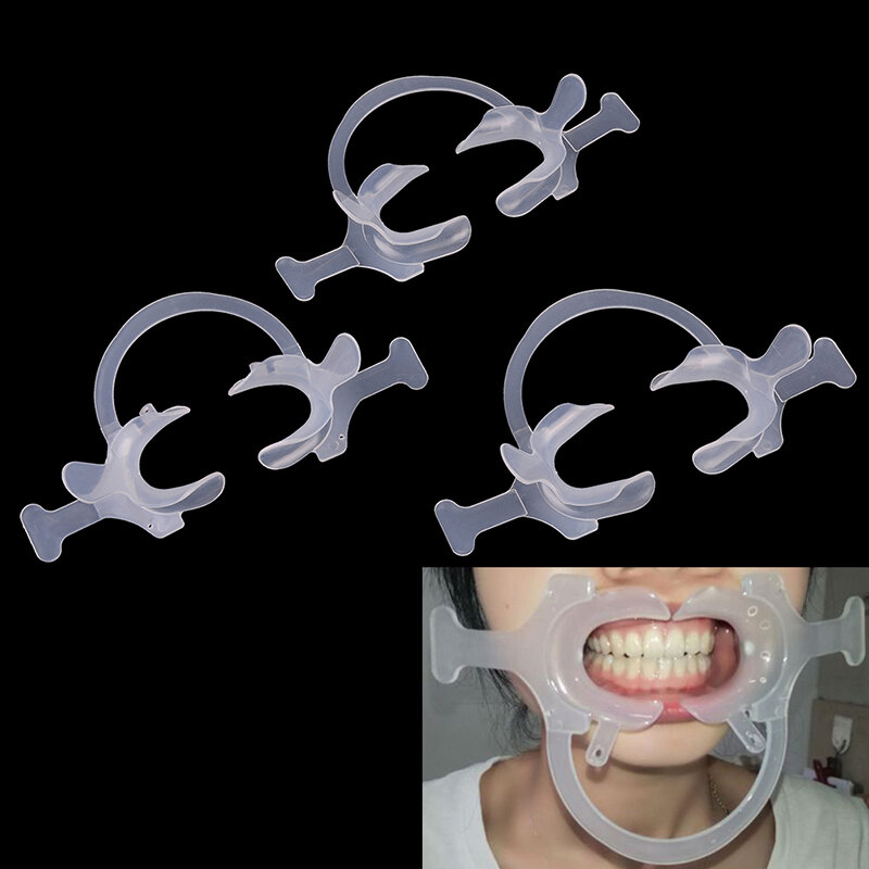 1PCS Dental Cheek Lip Retractor Mouth Opener C-shape Handle Wing Expanders