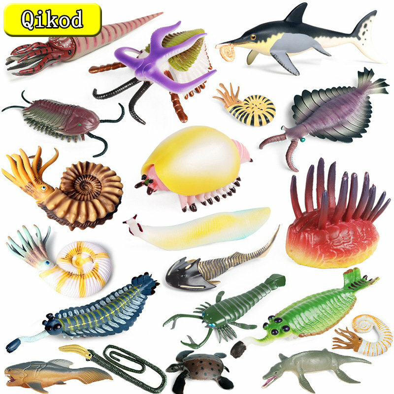 Figuras de acción de Nautilus Trilobite, Animales Marinos prehistóricos, colección de juguetes para niños, 2022