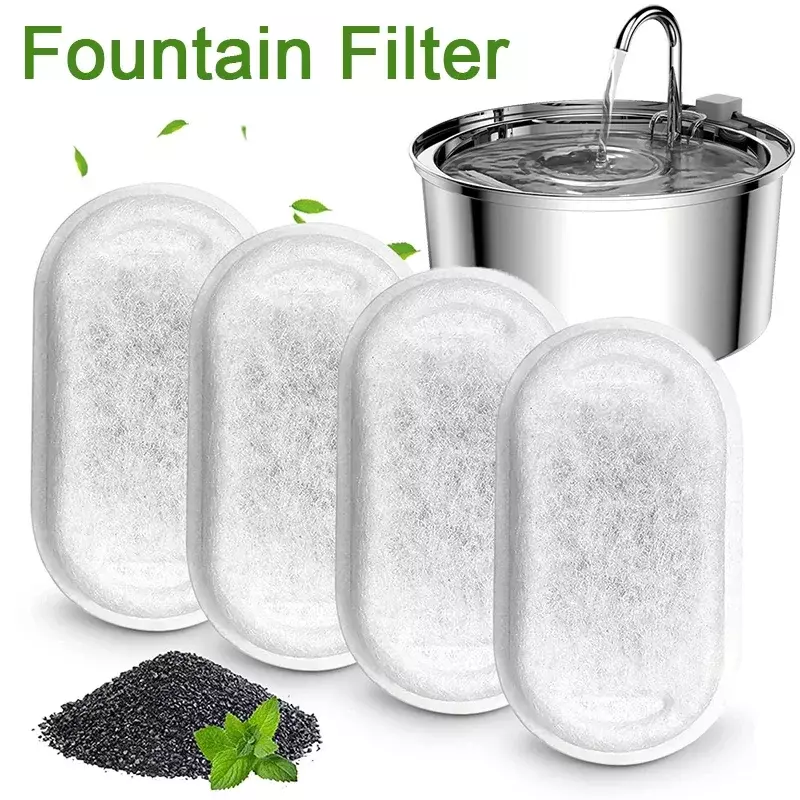 16 Sets Cat Water Fountain Filters for 108Oz/3.2L and 67Oz/2L Adjustable Water Flow Pet Water Fountain Cat Fountain Accessories
