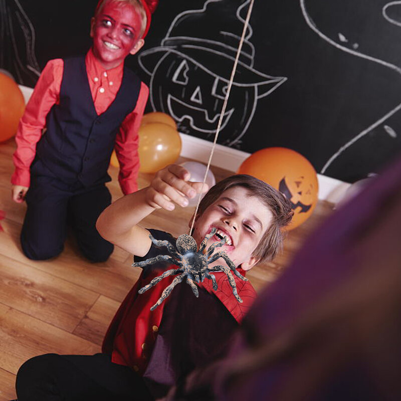 Реалистичные гигантские игрушки-пауки, искусственные украшения из АБС-пластика для шуток, поставки розыгрышей на Хэллоуин