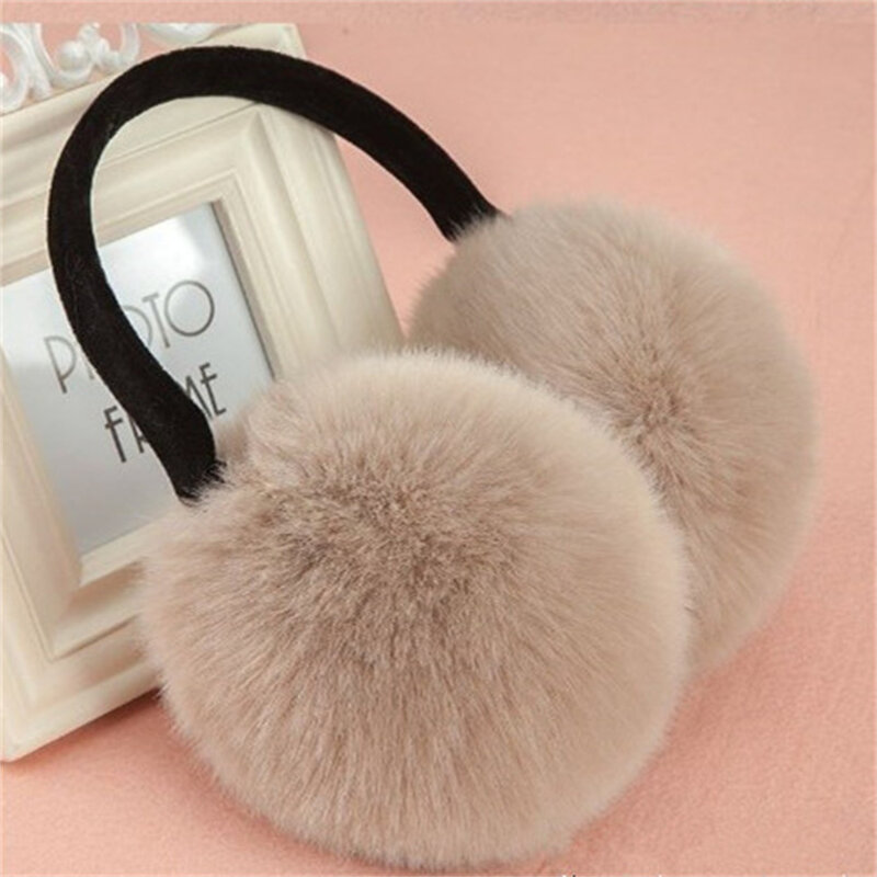 Women Men Winter Ear Muffs Fluffy Plush Ear Solid Colors Cute Warmer Soft Cosy Casual Earflaps Winter Warm Must Supplies