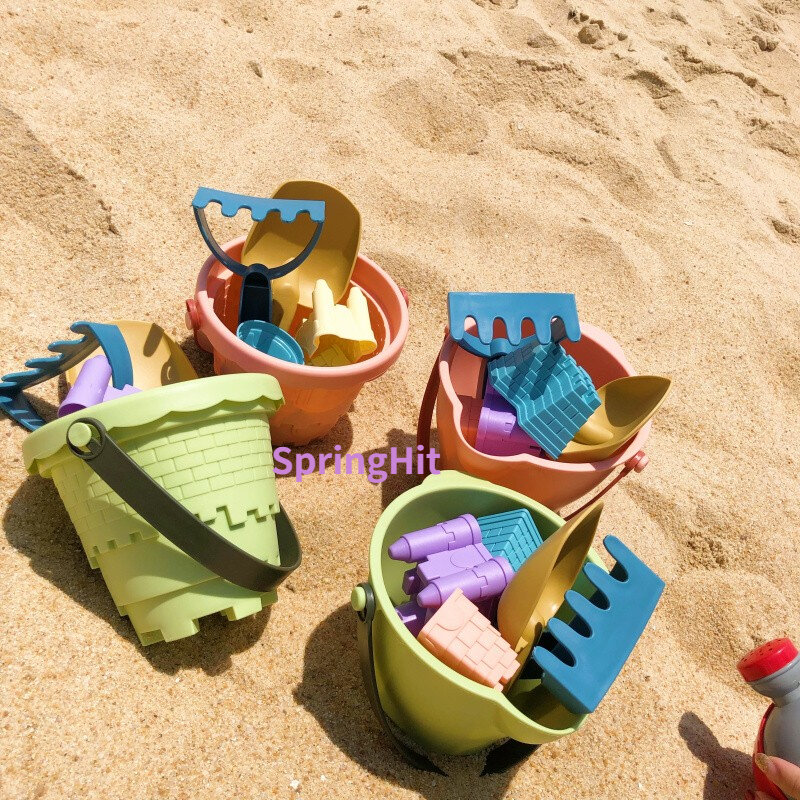 Summer Beach Toys for Kids Sensory Bucket Sand Plage Play Sand Water Toys for Children Interactive Beach Game Molds Sandbox Set