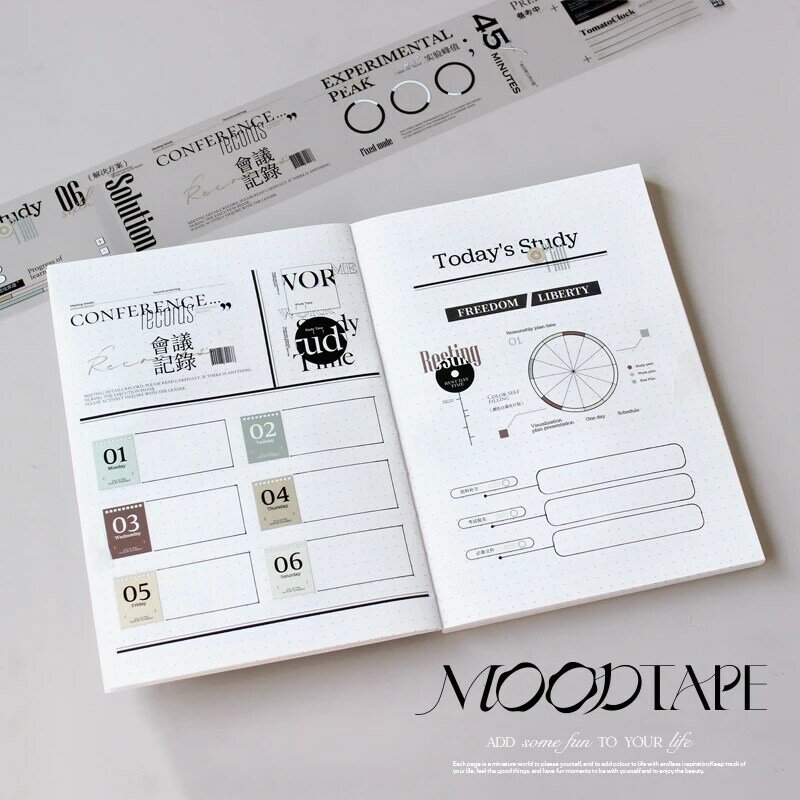 Moodtape Washi Tape Haustier Hintergrund Aufkleber Pack Scrap booking Album DIY handgemachte Dekoration Aufkleber Masking Tape