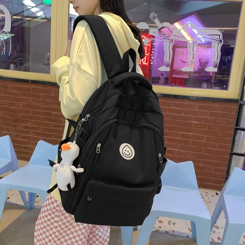 Большой женский милый рюкзак для колледжа, дорожный рюкзак для книг, нейлоновая модная женская сумка для отдыха, женские мужские школьные сумки для ноутбука
