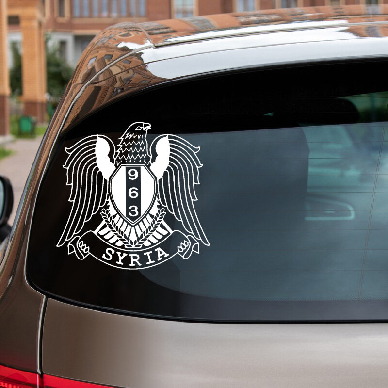 V1777# Vinyl Decal Coat of Arms of Syria 963 Sticker Waterproof Accessories on Bumper Rear Window Laptop