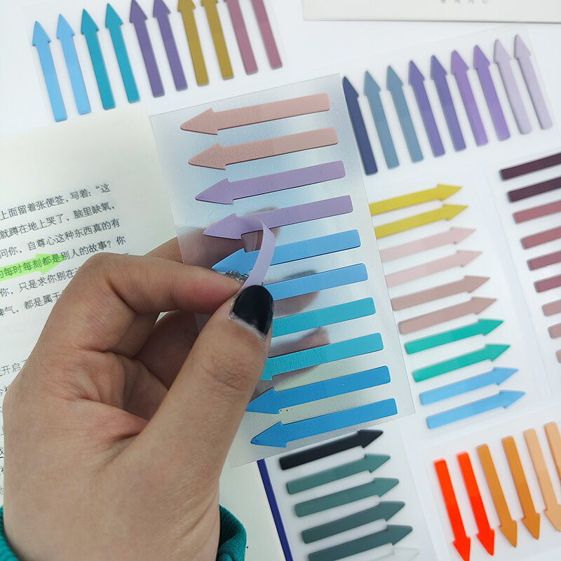 Kindfuny 2400 Vellen Fluorescerende Index Tabs Pijl Vlaggen Plakbriefje Voor Pagina Marker Plan Stickers Kantoor School Briefpapier