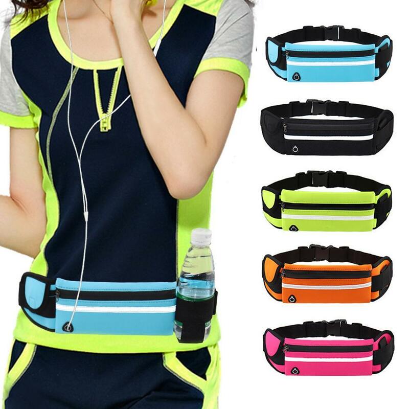 Cinturón de neopreno impermeable para exteriores, bolsa de cintura para senderismo, ciclismo, correr, deportes