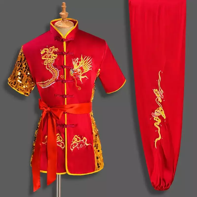 Мужская и женская Китайская традиционная форма Dragon Wushu, комплект одежды кунг-фу, униформа для боевых искусств, Тай Чи, одежда, Taoist, Shaolin
