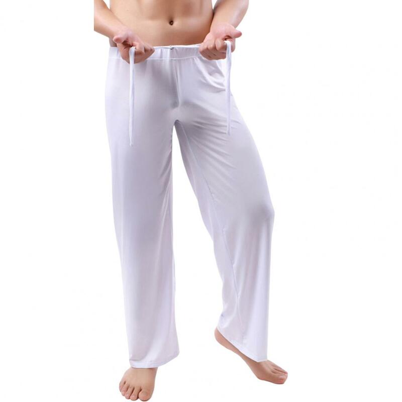 Đơn Giản Dài Quần Áo Rời Quần Chạy Bộ Cho Nam Màu Trơn Dây Rút Homewear Tập Yoga Rời Quần Pantalones Hombre