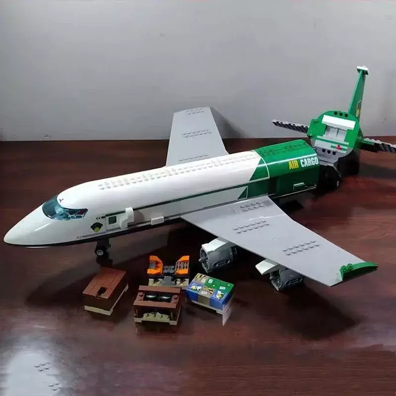 City Bricks Airport Model Assembling Cargo Terminal Building Blocks Compatible Lepining Toys for Children Christmas Gifts