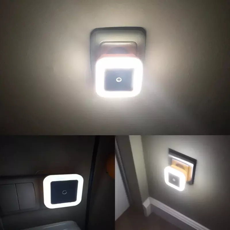 Mini lámpara LED de pared para dormir, luz nocturna con Sensor de Control de inducción, ahorro de energía de CA, para habitación de bebé, dormitorio, pasillos, iluminación, 1 piezas