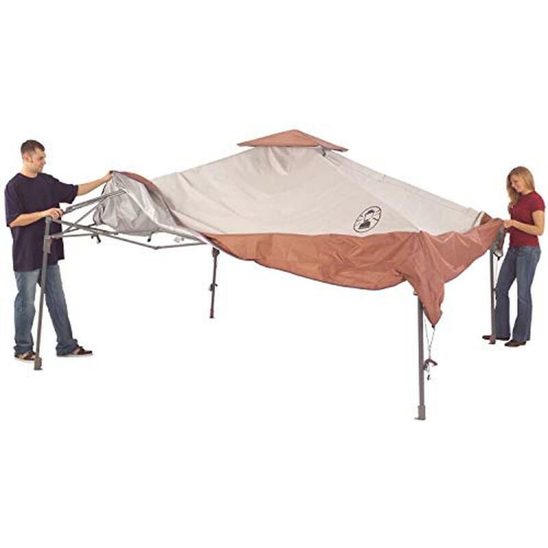 Pop-Up Canopy Tent 13x13ft with 50  UPF Sun Protection Instant Setup in 3 Minutes Comfort Grip Locks Overhanging Eaves & Vented