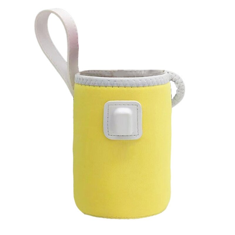 USB Ấm Sữa Túi Du Lịch Giữ Nhiệt Nước Có Cáp Sạc & Tay Cầm Cho Bé Điều Dưỡng Bình Nóng Lạnh Cho Xe Đẩy