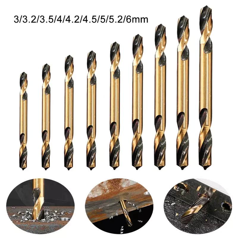 HSS Double-headed Auger Drill Bit 3/3.2/3.5/4/4.2/4.5/5/5.2/6.0mm For Bench Drill Stainless Steel Iron Aluminum Alloy Drill Bit