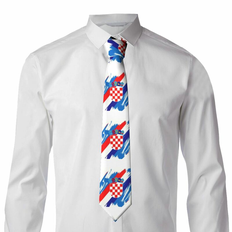 Corbatas de seda personalizadas con bandera de Croacia para hombre, corbatas de cuello de orgullo patriótico de Croacia para fiesta