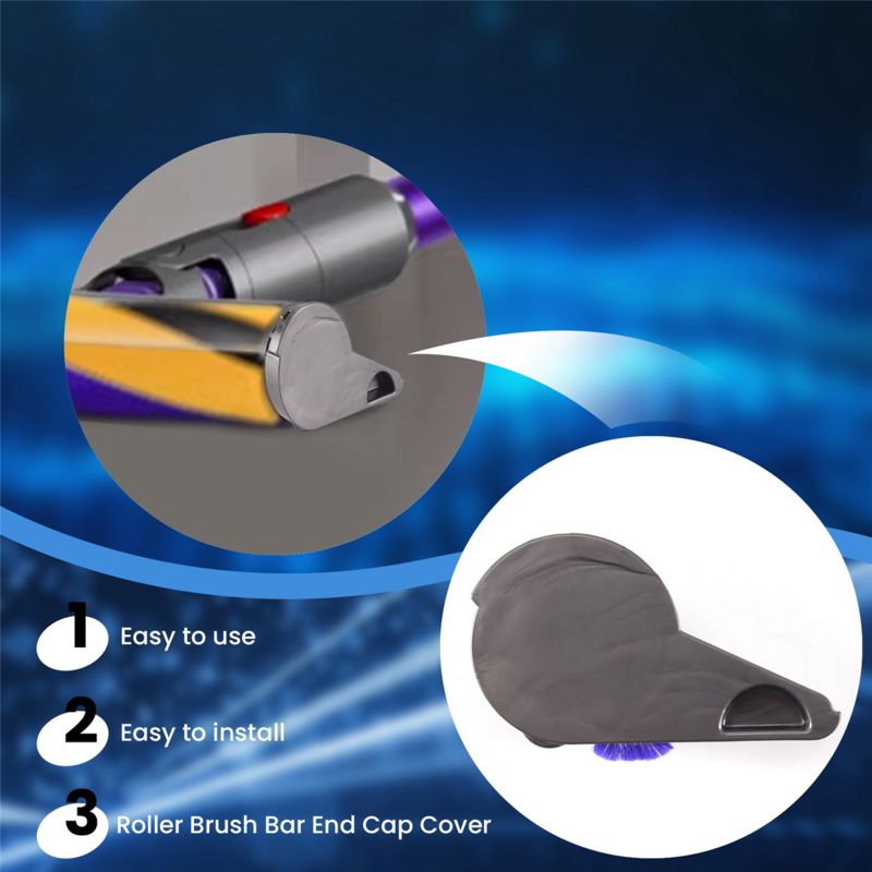 Roller Brush Bar End Cap Cover for Digital Slim, Slim, V12 V15 Detect Slim Vacuum Cleaner Replacement Parts