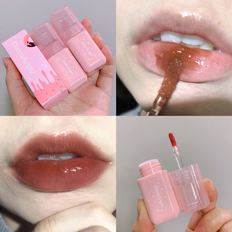 Espelho hidratante estudante rosa e toot lábio esmalte hidratante bonito feminino batom de alto valor lábio esmalte paridade batom