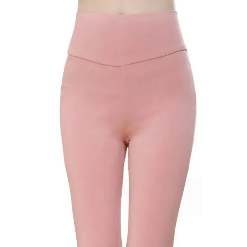 Mallas ajustadas de cintura alta para mujer, Pantalones largos hasta el tobillo, informales, pitillo, talla grande 6xl, Color caramelo, Primavera