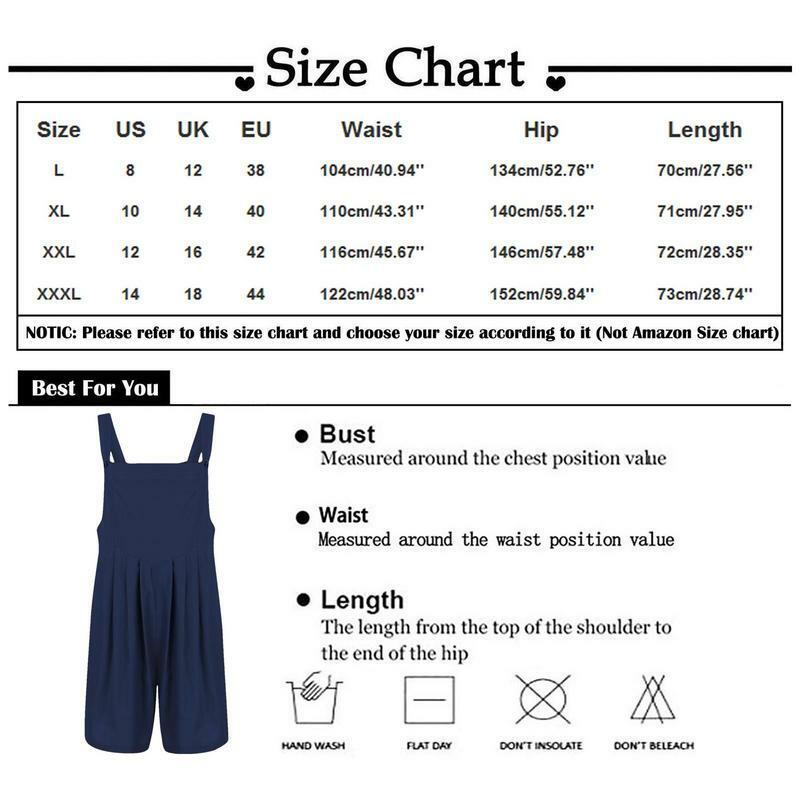 Rompers Overalls Loose Adjustable Womens Shortalls Soft Comfortable Overalls Sleeveless With Pockets For Girlfriend Mother Wife