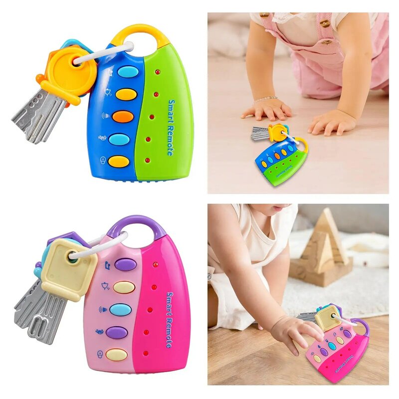 Llavero portátil para llaves de coche de bebé, juguete para niños, regalos de cumpleaños para niños pequeños