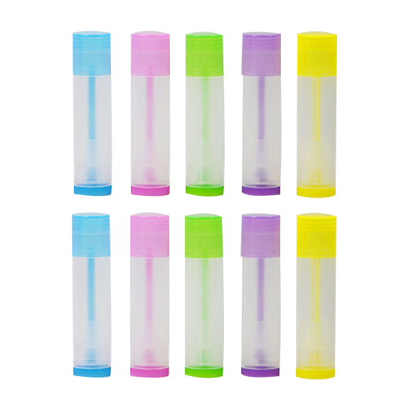 50 Stück Lippen tönung Tube Behälter Lippenstift Lip gloss mit Kappen klare Abdeckung Blam Tuben