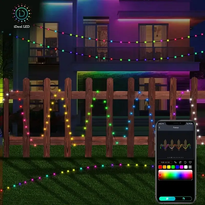 Guirnalda de luces LED con USB para decoración, tira de luces de hadas de 5M, 10M y 20M, con aplicación inteligente de Navidad, bricolaje, pantalla de imagen