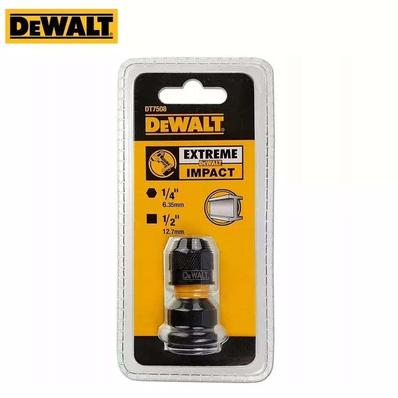 Ударный гаечный ключ DEWALT, аксессуары для квадратных ключей с трещоткой и шестигранным хвостовиком 1/4 дюйма до 1/2 дюйма