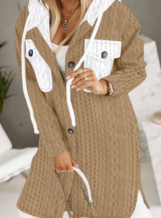 Women's Casual Warm Coat Temperament Commuting Casual Daily Work Long Sleeved Autumn and Winter Fashion New Woman Hooded Coat