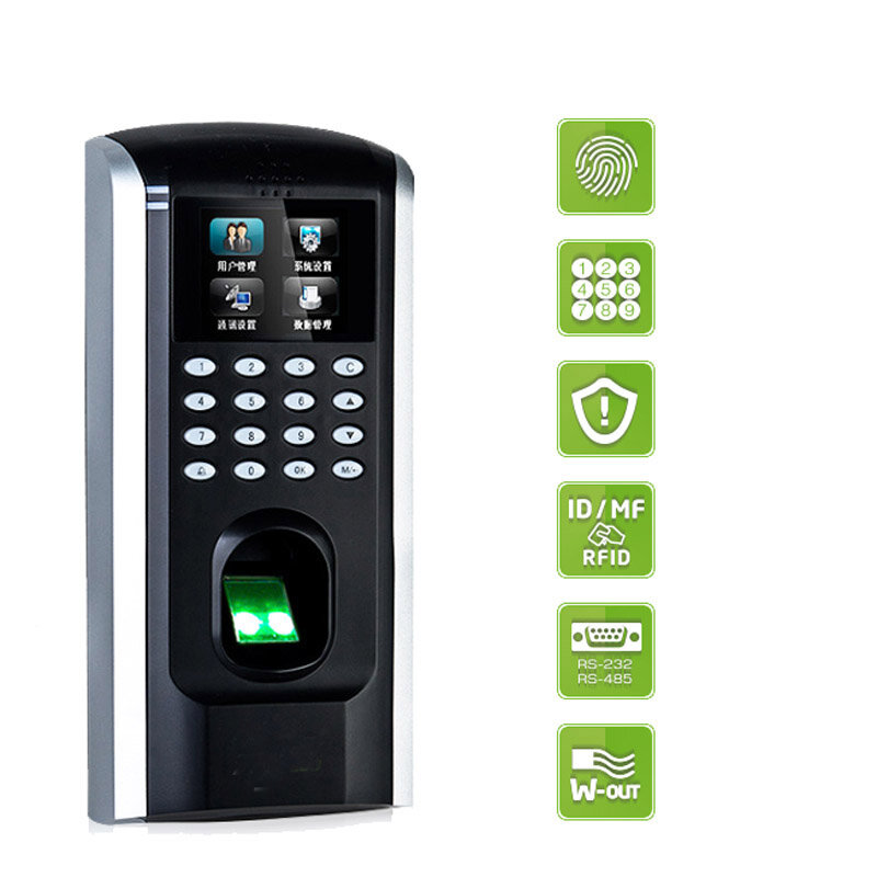 F7 PLUS Biometric Fingerprint TCP/IP RS485 Employee Time Clock Fingerprint Access Control Keypad Time Attendance
