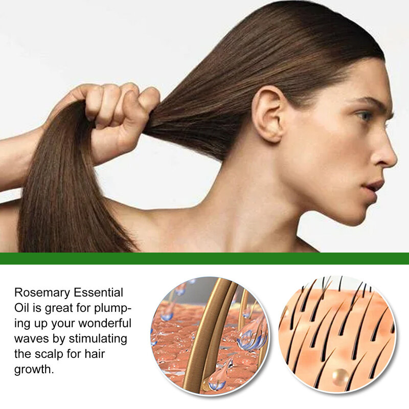 Olejek eteryczny z rozmarynu olejki do wzrostu włosów czyste naturalne 30ML olejki eteryczne do pielęgnacji zdrowe włosy błyszczące włosy