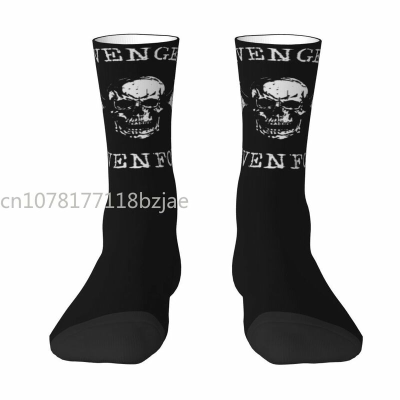 Divertente Vintage vended Sevenfold Design Theme Cozy Crew Socks Stuff All Seasons Heavy Metal Band Skull Warm Crew Socks traspirante