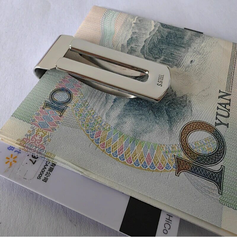 Edelstahl Geld klammer mit echtem Kohle faser halter schlanke Tasche Bargeld ID Kreditkarte Metall Rechnung Clips Brieftasche für Männer