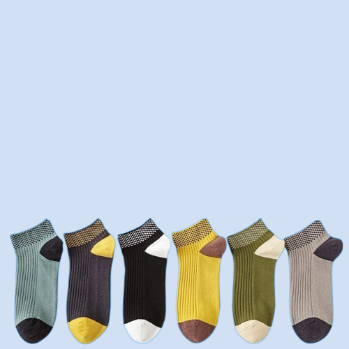 Calcetines coloridos de media pantorrilla para hombre, calcetines deportivos de Color sólido, absorbentes del sudor y desodorantes, otoño e invierno, 6 pares