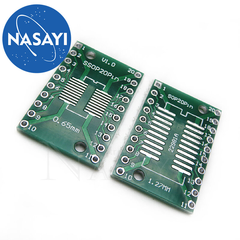 SOP20 SSOP20 TSSOP20 SMD to in-line DIP 0.65/1.27mm Adapter Board