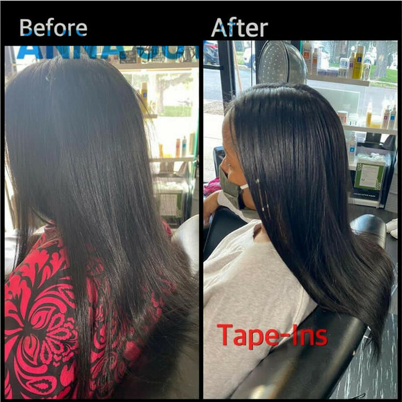 2023 New 26" 28" 613 Blonde Tape Ins Human Hair Extensions 80Pcs 200G Full Head Brazilian Virgin Hair Tape Weft  For Salon Women