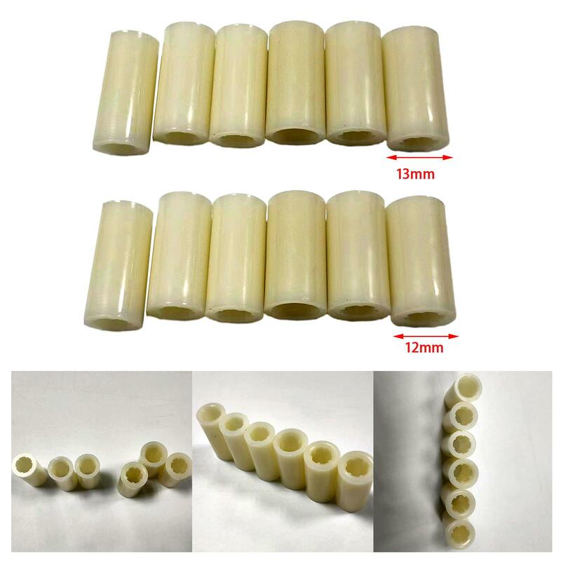 Ferrulas de Bilhar Pool Cue Material Compacto de Alta Qualidade Tubos de Substituição Leve Peças Piscina Cue, 6x