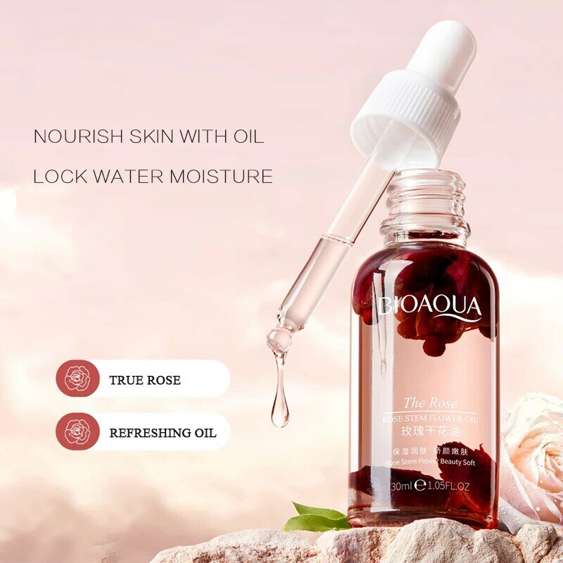 Natürliches ätherisches Rosenöl befeuchtet feuchtigkeit spendende Bleaching-Massage öle Hautpflege Gesichts lifting straffende Hydratation Anti-Falten