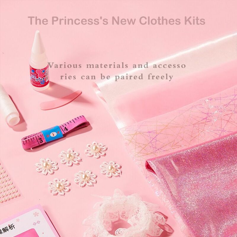 Intellectually Beneficial Clothing Design Handmade Material Bag DIY Crafts Early Education Princess's Dress Material Set