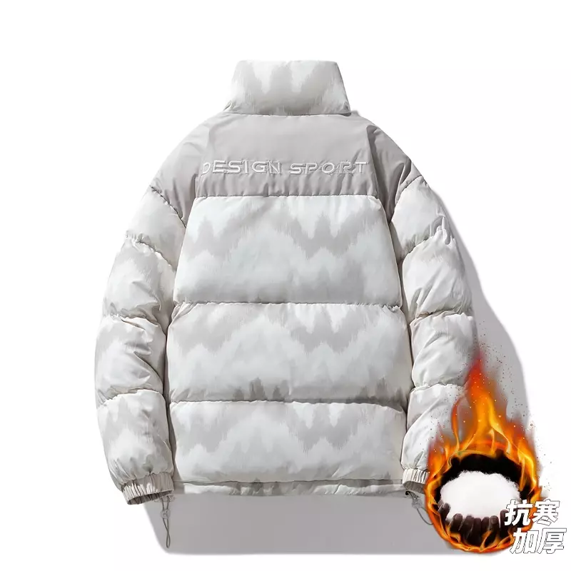 Jaqueta masculina à prova de frio com capuz, casaco quente espesso, casual ao ar livre, roupas masculinas de algodão de alta qualidade, outono, inverno, 2024