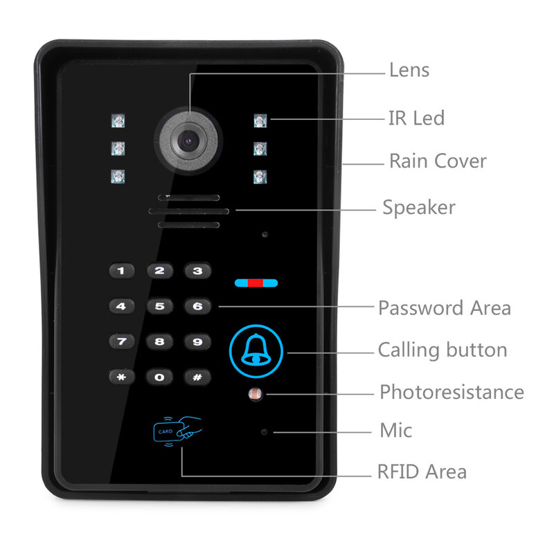 Système d'interphone vidéo intelligent sans fil, sonnette vidéo WiFi, téléphone de porte pour la maison, caméra à vision nocturne, 1080P