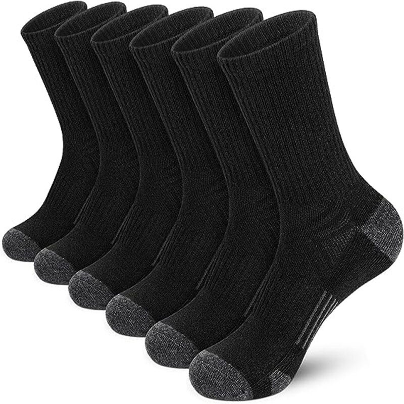 Носки баскетбольные мужские большого размера, удобные износостойкие дезодорирующие носки, 5 пар, однотонные, для осени и зимы