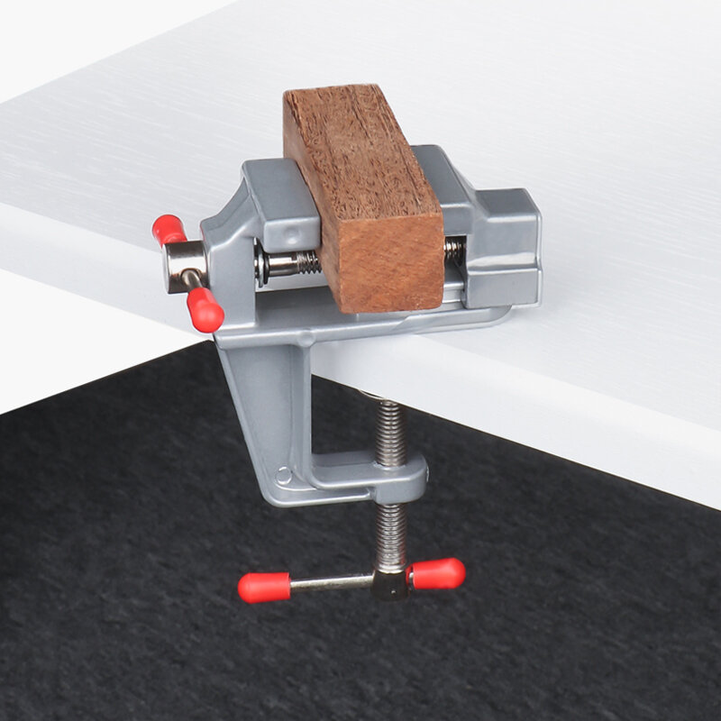 Mini Bench Vise Muliti-Funcational 3.5&quot Aluminum Miniature Small Jewelers Hobby Clamp On Table Flat Pliers Tool Vice