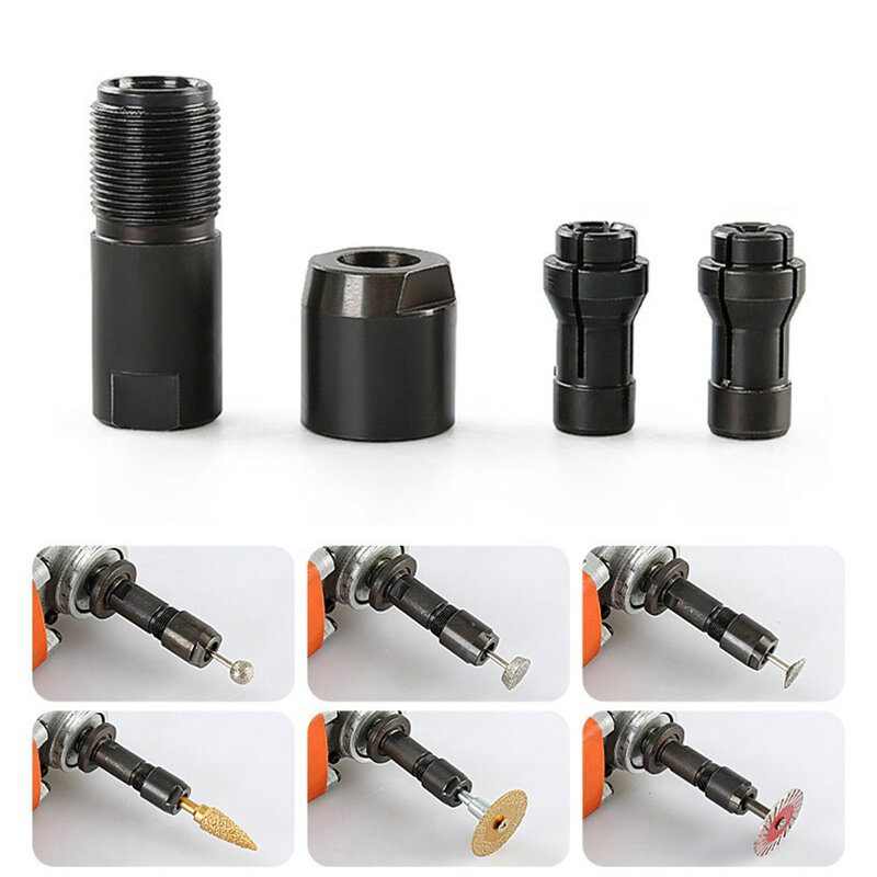 Modified Adapter For 100-type Angle Grinder Modified Adapter To Straight Grinder Chuck M10 Thread 3mm/6mm Angle Grinder Parts
