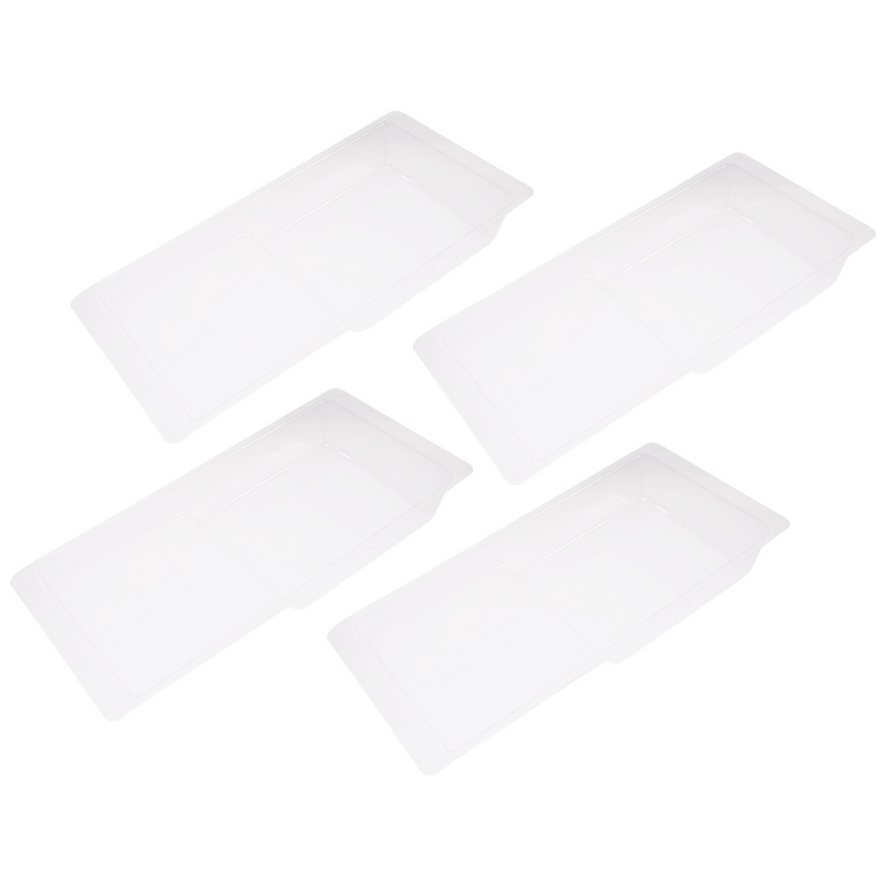 4 Stück Tablett Futter Farb roller Liner tragbare Liner für Zubehör transparent große PVC klar wieder verwendbar