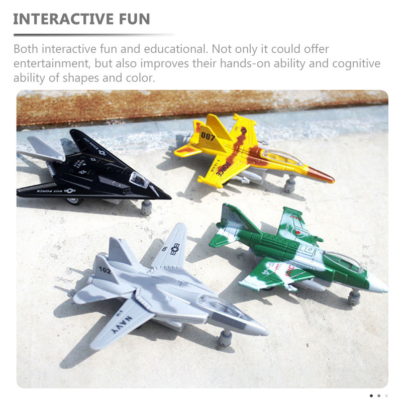 4 Stuks Legering Gevechtsvliegtuig Model Traagheidsvliegtuig Model Speelgoed Grappig Kind Speelgoed