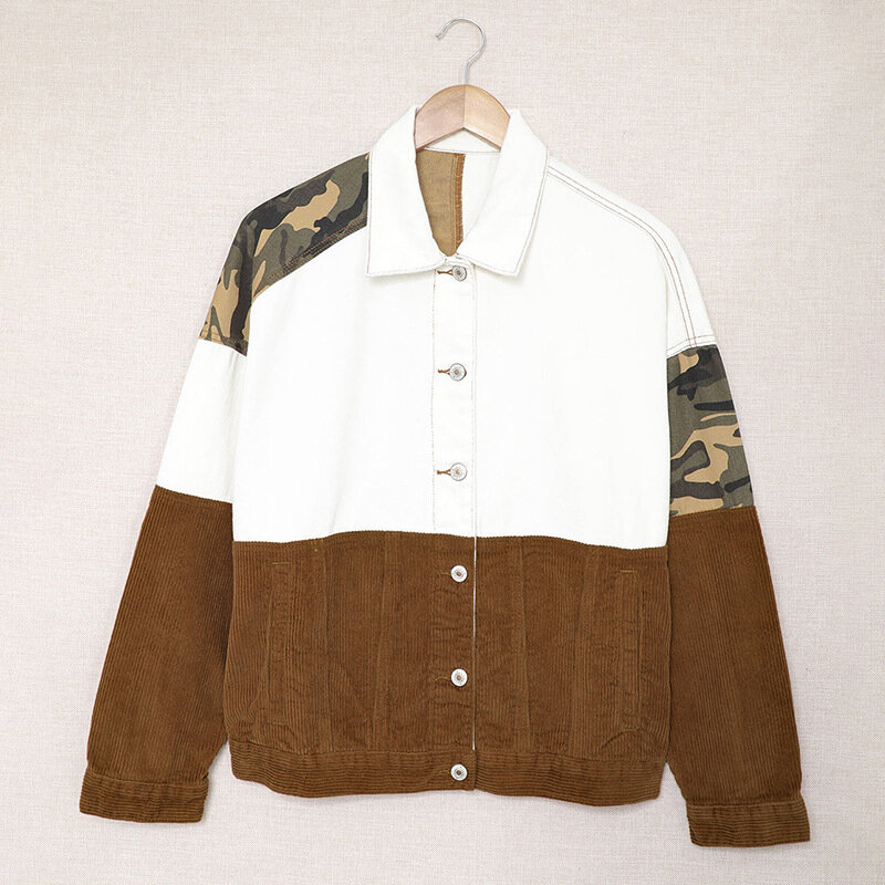 샤이닝 루즈핏 편안한 카디건 코트, 배색 재킷, 8511437 가을 겨울 신상
