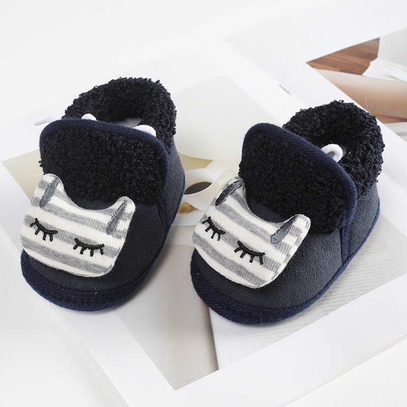 รองเท้าเด็กทารกชายสาว Booties ฤดูหนาว Warm การ์ตูนสัตว์ Prewalkers ผ้าฝ้ายนุ่มทารกแรกเกิดรองเท้า Crib